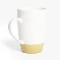 Mug porcelaine blanc et beige 500ml^Gifi Online
