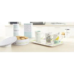 Mug XL faïence blanc et vert menthe^Gifi Hot