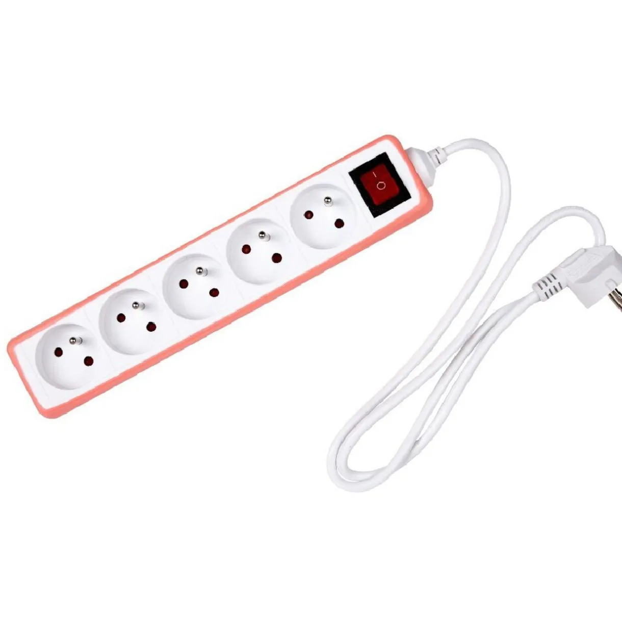 Outlet Gifi Multiprise avec housse silicone corail