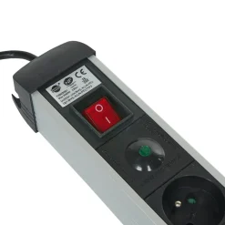 New Gifi Multiprise parafoudre 6 prises et 2 usb noir