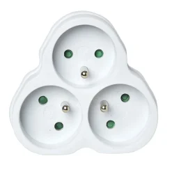 Sale Gifi Multiprise triangulaire blanche 3 prises