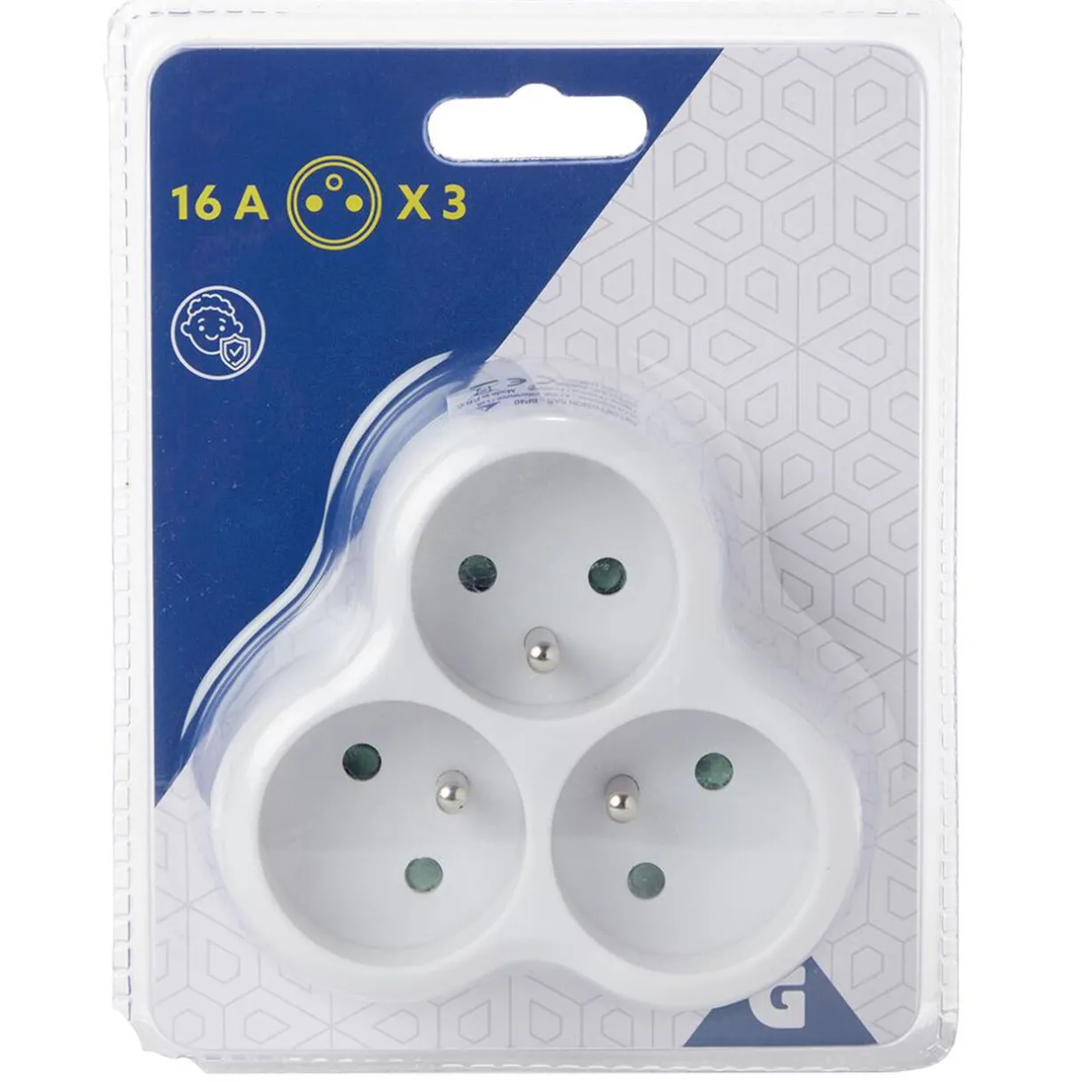 Outlet Gifi Multiprise triplite triangulaire 3x 16A