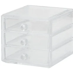 Gifi Organisateur à maquillage 3 tiroirs transparent