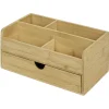 Rangement|Gifi Organisateur de maquillage en bambou naturel 25x15xH11cm