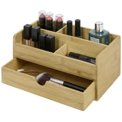 Rangement|Gifi Organisateur de maquillage en bambou naturel 25x15xH11cm