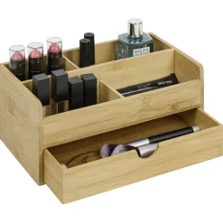Rangement|Gifi Organisateur de maquillage en bambou naturel 25x15xH11cm