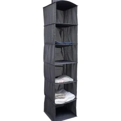 Rangement|Gifi Organisateur de vêtements Gris - 6 niveaux - 30x30xH128 cm