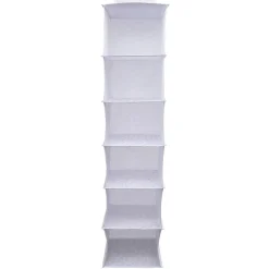 Rangement|Gifi Organisateur de vêtements Blanc - 6 niveaux - 30x30xH128 cm