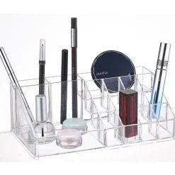 Outlet Gifi Organisateur transparent pour cosmétiques et pinceaux de maquillage