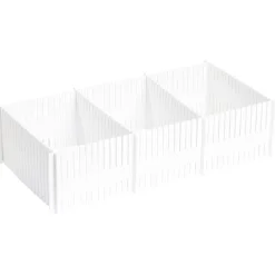 Rangement|Gifi Organiseur de tiroir blanc découpable x4