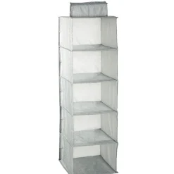 Rangement|Gifi Organiseur de vêtements 5 niveaux gris