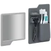 Outlet Gifi Organiseur pour salle de bain en silicone avec miroir