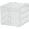 Gifi Organiseur rangement cosmétique transparent 3 tiroirs