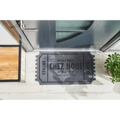 Nettoyage Et Entretien|Gifi Paillasson bienvenue chez nous gris et noir