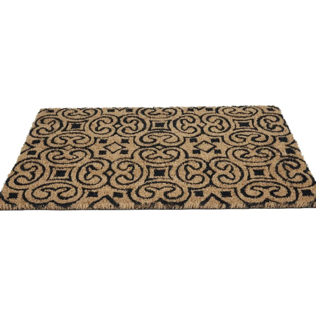 Nettoyage Et Entretien|Gifi Paillasson coco arabesques marron noir