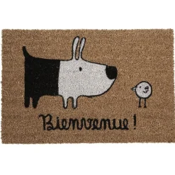Nettoyage Et Entretien|Gifi Paillasson coco Bienvenue motif chien