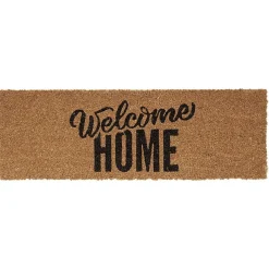 Nettoyage Et Entretien|Gifi Paillasson coco design Welcome Home noir marron 75x25 cm