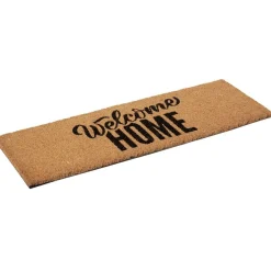 Nettoyage Et Entretien|Gifi Paillasson coco design Welcome Home noir marron 75x25 cm