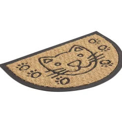 Nettoyage Et Entretien|Gifi Paillasson coco forme demi lune motif chat