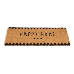 Nettoyage Et Entretien|Gifi Paillasson coco Happy Home marron et noir 12x55cm