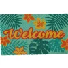 Nettoyage Et Entretien|Gifi Paillasson coco motifs feuilles et fleurs