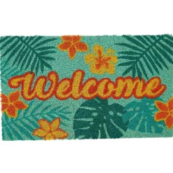 Nettoyage Et Entretien|Gifi Paillasson coco motifs feuilles et fleurs