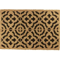 Nettoyage Et Entretien|Gifi Paillasson coco naturel motifs carreau de ciment noir 60x40 cm