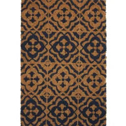 Nettoyage Et Entretien|Gifi Paillasson coco rectangulaire naturel motif arabesque noir