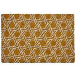 Nettoyage Et Entretien|Gifi Paillasson coco rectangulaire orange forme géométrique blanc