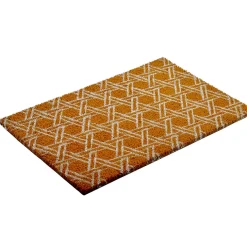 Nettoyage Et Entretien|Gifi Paillasson coco rectangulaire orange forme géométrique blanc
