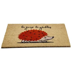 Nettoyage Et Entretien|Gifi Paillasson coco rectangulaire hérisson tu peux te gratter