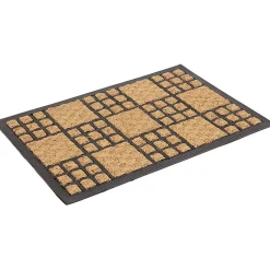 Nettoyage Et Entretien|Gifi Paillasson coco rectangulaire motif quadrillage