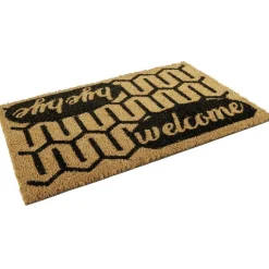 Nettoyage Et Entretien|Gifi Paillasson coco rectangulaire naturel motif Welcome Bye Bye 60x40cm