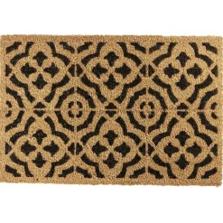 Nettoyage Et Entretien|Gifi Paillasson coco rectangulaire naturel motif arabesque noir 60x40cm