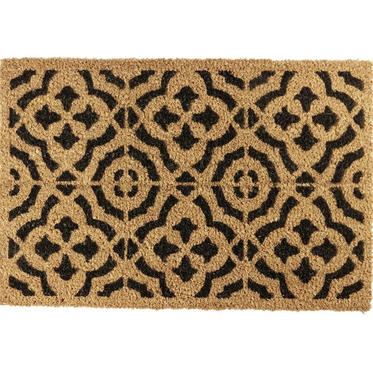 Nettoyage Et Entretien|Gifi Paillasson coco rectangulaire naturel motif arabesque noir 60x40cm