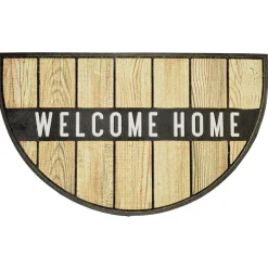 Nettoyage Et Entretien|Gifi Paillasson demi-lune antidérapant grattant inscription Welcome 75x45cm