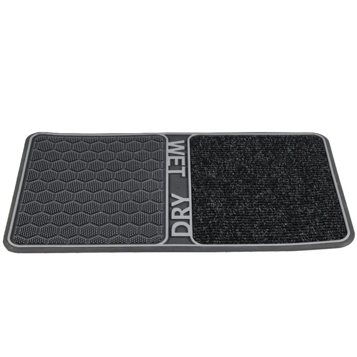 Nettoyage Et Entretien|Gifi Paillasson double fonction WET DRY noir 80x45cm