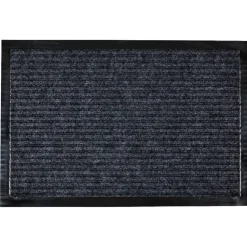 Nettoyage Et Entretien|Gifi Paillasson rectangulaire antidérapant avec bord PVC gris et noir