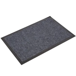 Nettoyage Et Entretien|Gifi Paillasson rectangulaire antidérapant avec bord PVC gris et noir