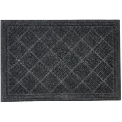 Nettoyage Et Entretien|Gifi Paillasson tapis d'entrée polyester semelle caoutchouc gris foncé