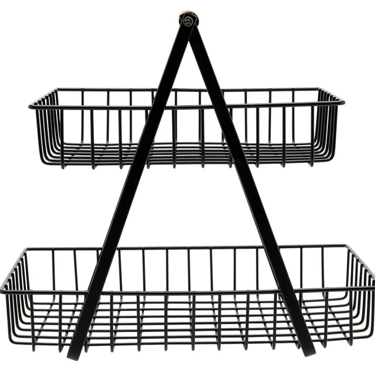 Panier à fruits 2 niveaux noir et naturel^Gifi Sale