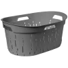 Entretien Du Linge|Gifi Panier à linge Moma plastique gris 42L - L60 x l40 x H27 cm