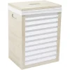 Rangement|Gifi Panier à linge naturel et blanc