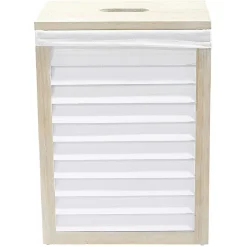 Rangement|Gifi Panier à linge naturel et blanc