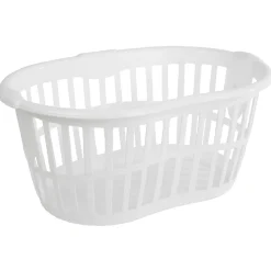 Entretien Du Linge|Gifi Panier à linge ovale blanc 30 L