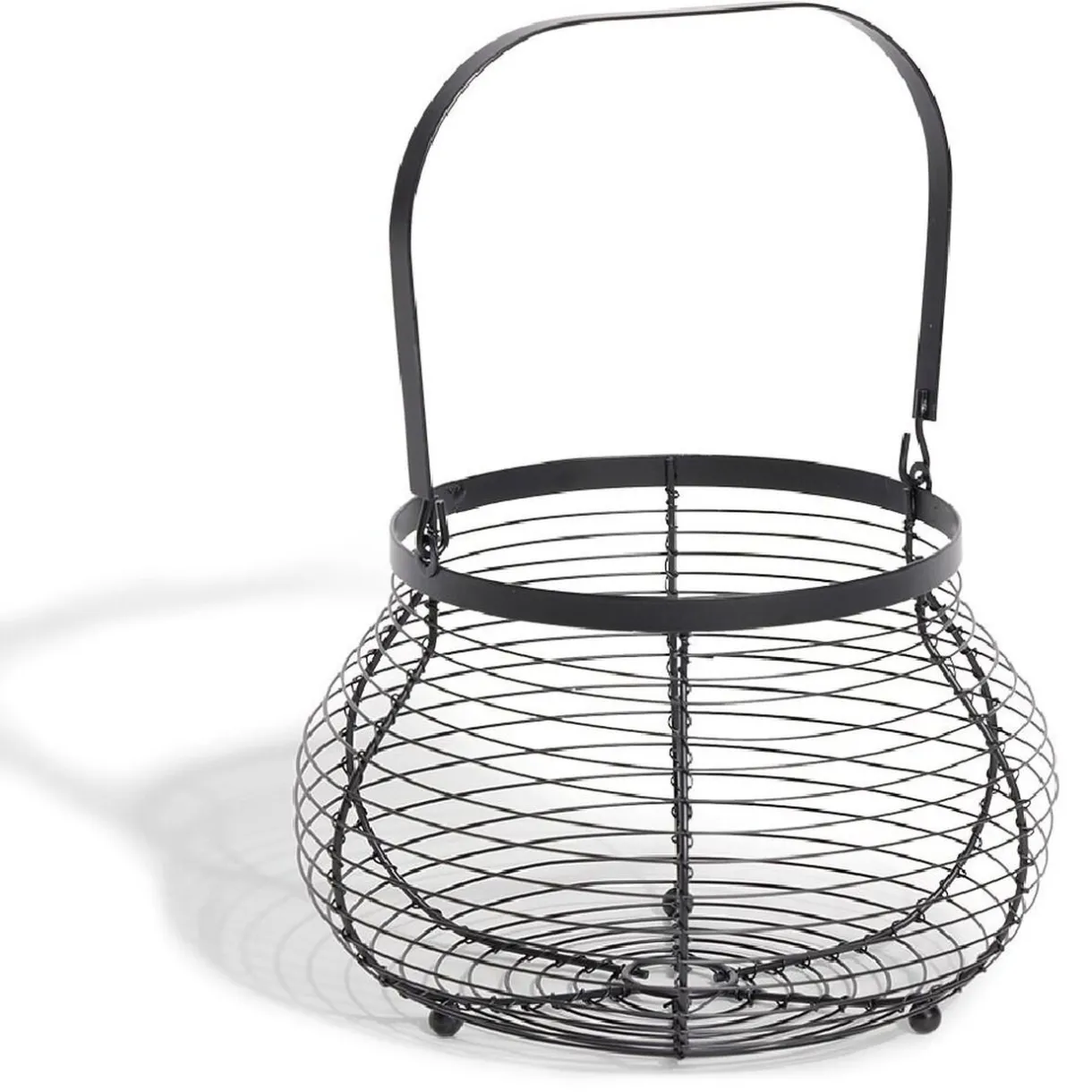 Panier à oeufs avec poignée métal noir^Gifi Online