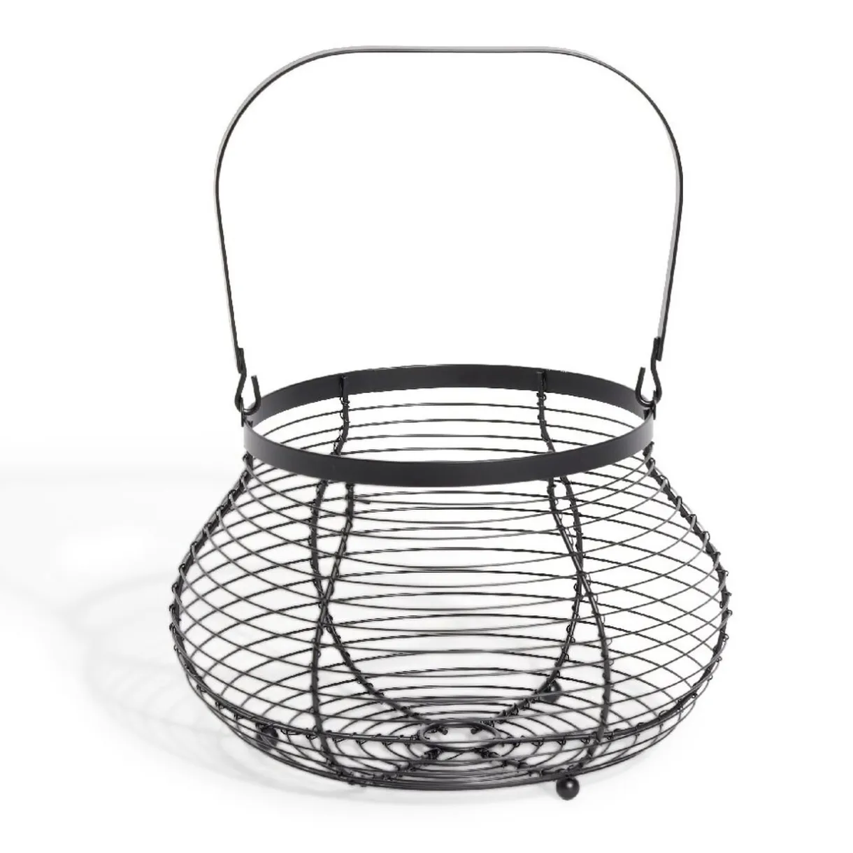 Panier à oeufs avec poignée métal noir^Gifi Online