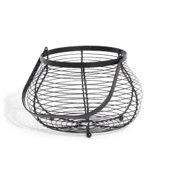 Panier à oeufs avec poignée métal noir^Gifi Online