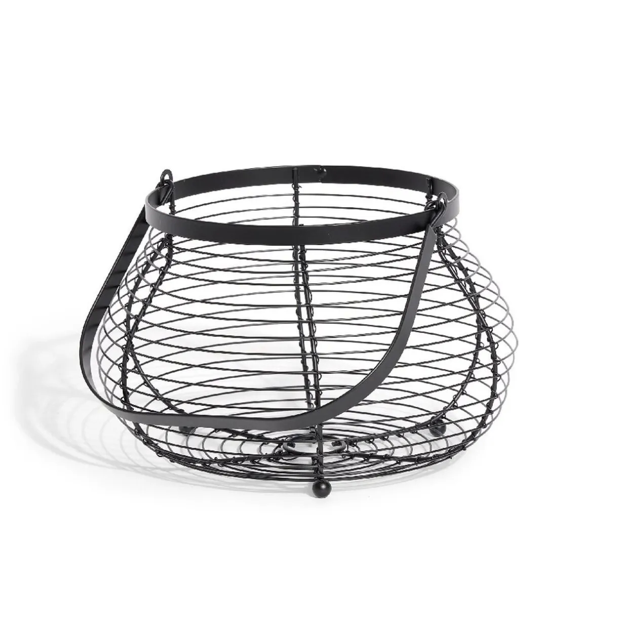 Panier à oeufs avec poignée métal noir^Gifi Online