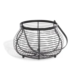 Panier à oeufs avec poignée métal noir^Gifi Online